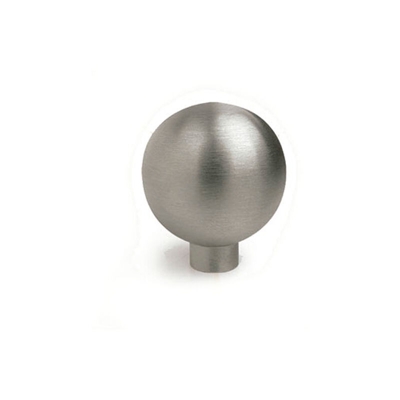 Pomolo stile contemporaneo, Acciaio, Inox Satinato, 28 mm di diametro. Marchio REI