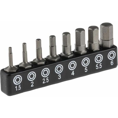 Inserto esagonale 8 pezzi in Acciaio al vanadio-cromo-molibdeno - Rs Pro