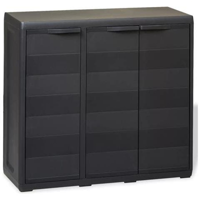 Armadietto Da Giardino A 2 Ripiani Nero