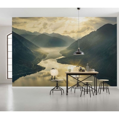 Foto Murale Gold Mountains 400x250 cm - Multicolore - Komar