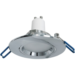 Zeitnet Inc. - Faretto tondo silver orientabile LED spot 5W incasso soffitto luci vetrine 75mm Luce 3000K en oferta