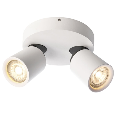 Faretto lampada soffitto led potenza 10w doppio braccio orientabile spot GU10 Luce Bianco caldo