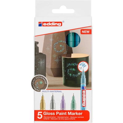 Pennarelli a Tinte Lucide 5 pz Multicolori - Edding