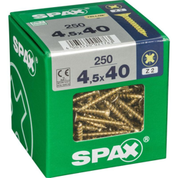 Lotto 250 Viti In Acciaio Svasata Pozidriv Testa, Diam.4.5 Mm X Mm L.40 - Spax en oferta