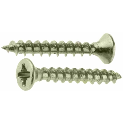 Vite per legno in Acciaio passivato giallo, zincato RS PRO 25mm, filettatura 3.5mm, guida Pozidriv (Confezione da 100)