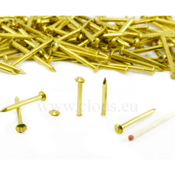 ORECA-CHIODI TESTA BOMBATA OTTONE LUCIDO mm 1,4X13 GR.30 en oferta