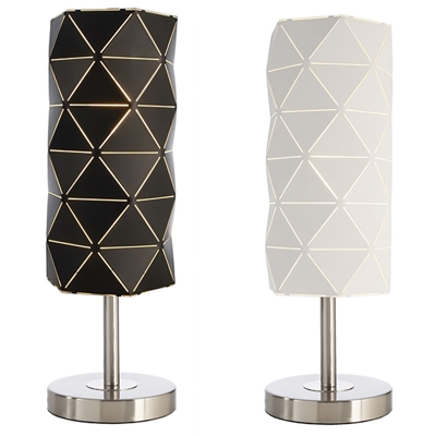 Lampada LED moderna lume in metallo luce comodino tavolo attacco E27 220V IP20 Colore Bianco