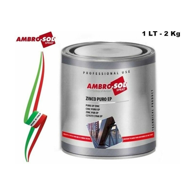 VERNICE ZINCANTE A FREDDO ZINCO PURO EP PROTETTIVO X ESTERNI 1LT-2Kg 'AMBRO-SOL'