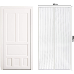 AB625282 Tenda Zanzariera Magnetica Bianca Per Porta Finestra Con Adesivo In Velcro Misura 90X210cm - Ledlux precio