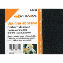 Spugna abrasiva 08454 120x90 grana 80 in carburo di silicio - Sikurotech características