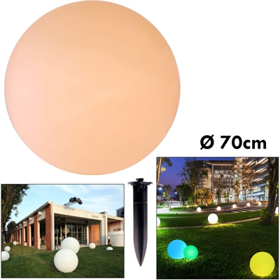 Palla luminosa LED E27 RGB sfera decorativa giardino piscina esterni IP65 77cm Luce 4000K