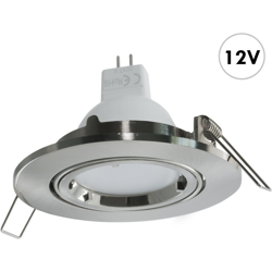 Zeitnet Inc. - Faretto silver 12V incasso 80mm rotondo lampada luce cappa LED MR16 7W GU5.3 12V Luce 4000K precio