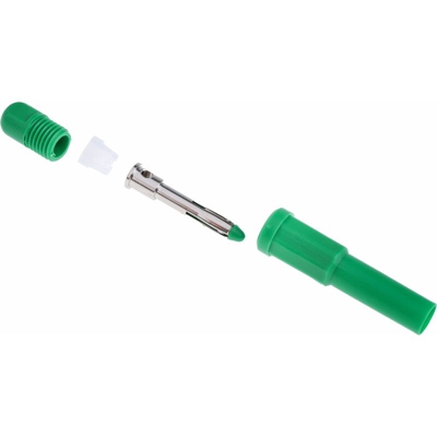 Connettore a banana RS PRO, Maschio, Verde, 10A, 4 mm