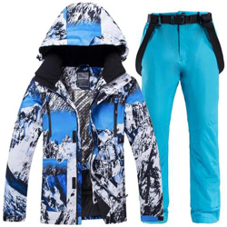 Antivento, Impermeabile Caldo Sci Snowboard Tute Giacca Da Sci Calda All' aperto + Pantaloni Per Uomo [ colore 05 / Xxxl] en oferta