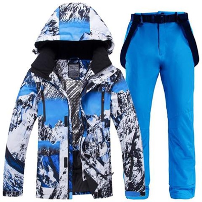 Antivento, Impermeabile Caldo Sci Snowboard Tute Giacca Da Sci Calda All' aperto + Pantaloni Per Uomo [ colore 03 / Xxxl]