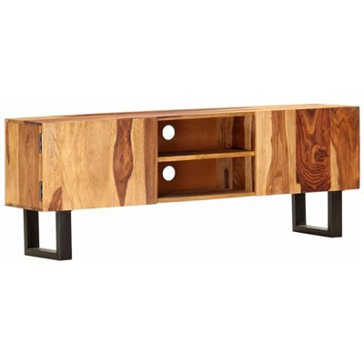 Mobile Porta Tv 130x30x47 Cm In Legno Massello Di Acacia