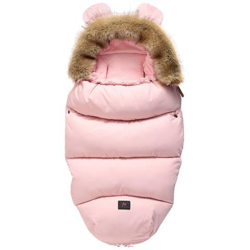 Passeggino Per Neonato Coprigambe Per Sedia A Rotelle In Pile Antivento Caldo E Morbido Sacco A Pelo [ rosa / Collo Di Pelliccia 0-24m] en oferta