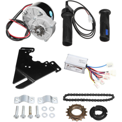 Kit di conversione motore scooter elettrico 24V 250W Kit controller ruota motore spazzolato fai-da-te per 20-28 pollici bici elettrica Skatebord características