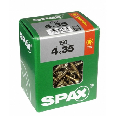 Viti Del Terreno 150 Torx Svasata In Acciaio Testa, Diam.4 Mm X Mm L.35 - Spax