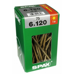Lotto 75 Svasata Testa Torx Viti In Acciaio, Diam.6 Mm X L.120 Mm - Spax en oferta