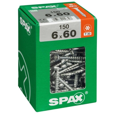 Viti Del Terreno 150 Torx Svasata In Acciaio Testa, Diam.6 Mm X Mm L.60 - Spax