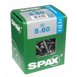 Set Di 50 Viti In Acciaio Inox Svasata Torx Diam.5 Mm X Mm L.60 - Spax precio