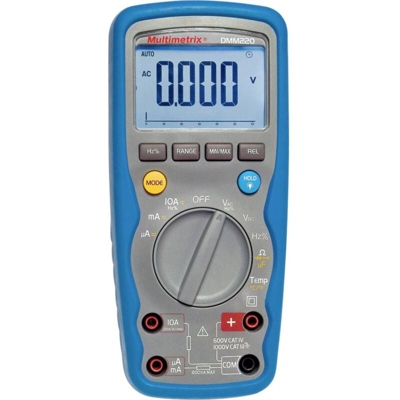 Multimetrix DMM 220 Multimetro portatile digitale Impermeabile (IP67) CAT III 1000 V, CAT IV 600 V Display (Counts): 60