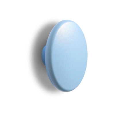 Pomolo a forma di disco in goffrato fine azzurro 52x24mm - 428 Ufo