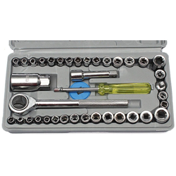 KIT 40 PZ CHIAVI A CRICCHETTO CHIAVE BUSSOLA SET BUSSOLE VALIGETTA 1/4 3/8 aiwa en oferta