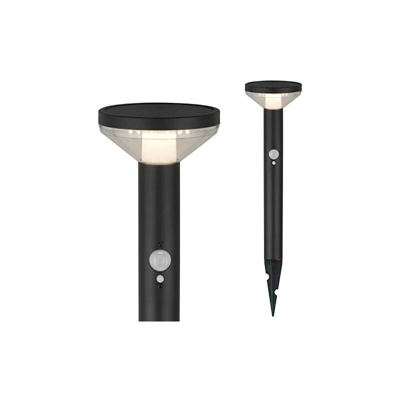 MCE465 - Luce solare da giardino con sensore di movimento e 3 modalità di luce, LED SMD IP44, 220 Lumen, 4000 K, Neutral White (1 pezzo, nero)