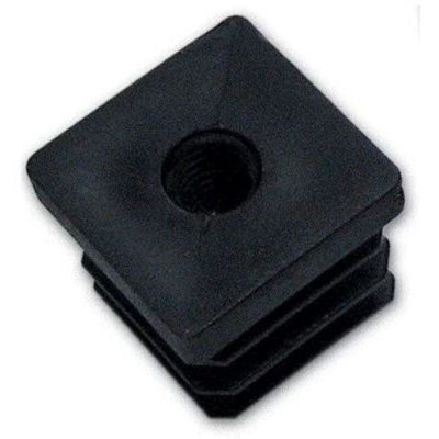 Gommino Interno Quadro con Filetto 35X35 mm (Puntale) Nero conf. 100 Pz