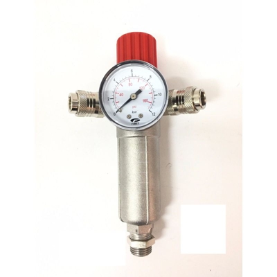 Riduttore Regolatore Di Pressione A 2 Vie Con Manomentro 12 Bar -- Attacco 3/8'