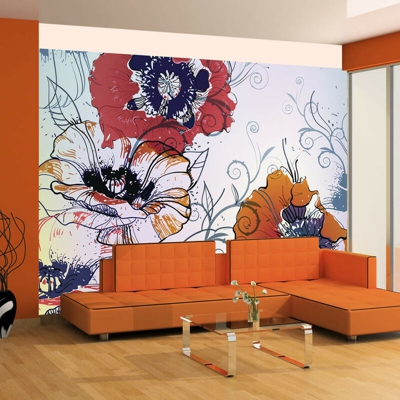 Artgeist - Fotomurale - Delicato motivo floreale - 350x270
