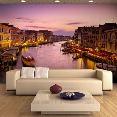 Artgeist - Fotomurale - Città degli innamorati: Venezia di notte - 350x270