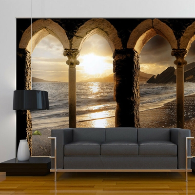 Fotomurale - Castello sulla sabbia - 350x245