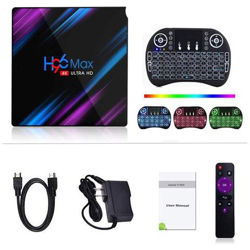 Android 9.0 Tv Box H96 Max Rockchip Rk3318 4k Smart, 2.4g E 5g Wifi Bt4.0 H96max 4gb 64gb Lettore Multimediale Android Set Top Box [ spina I8 Retroilluminata Da 4 Gb 32 Gb / Eu] en oferta