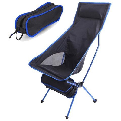 Sedia Da Campeggio Esterna In Tessuto Oxford Pieghevole Pieghevole Allungabile Da Campeggio [ blu]