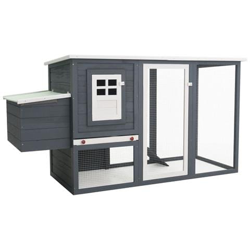 Pollaio All'aperto Con 1 Casetta Di Cova Grigio In Legno características