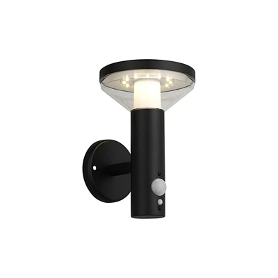 Maclean MCE455 B Applique solari a LED con sensore 3 modalità di luce IP44 220 lumen 2 W 4000 K (nero)