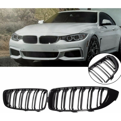2x Griglia Griglia Paraurti Anteriore Nera Lucida Pr BMW F32 / F33 / F36 4-Series