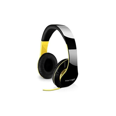 SHP-250AJ-NY - Cuffie stereo ad archetto, nero e giallo neon - Fantec