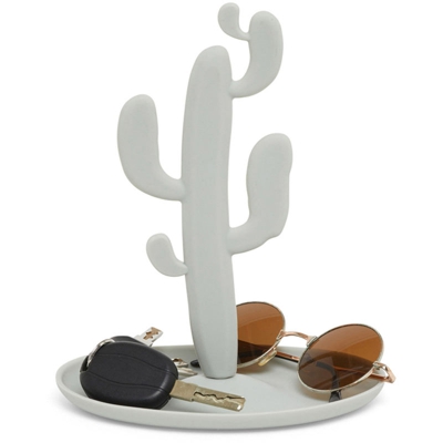 Svuotatasche a forma di cactus colore grigio