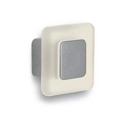 Pomolo quadrato satinato con rivestimento trasparente-opalino 36x36x21mm - 024Q Forma precio