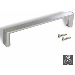 25 Maniglie per mobile Fuji 96 mm nichel satinato - Emuca en oferta