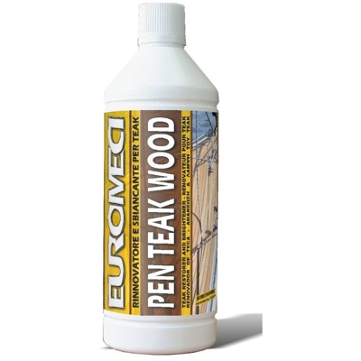 Euromeci pen teak wood rinnovatore e sbiancante per teak confezione da 1 litro
