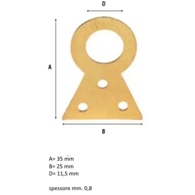 ATTACCAGLIA 171 ACCIAIO OTTONATO 2 (Conf.20 pezzi)
