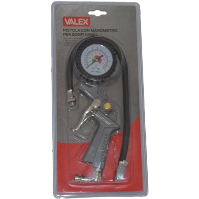 Pistola con manometro gonfiaggio pneumatici compressore rapido e baionetta valex