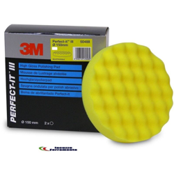tampone spugna lucidatura ondulato giallo 50488 150mm pasta polish - 3M en oferta