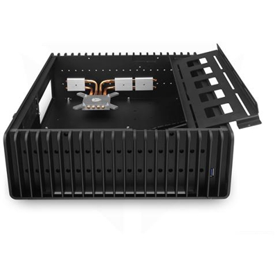 ST-FC10B Alpha Fanless HTPC Aluminium Gehäuse - schwarz