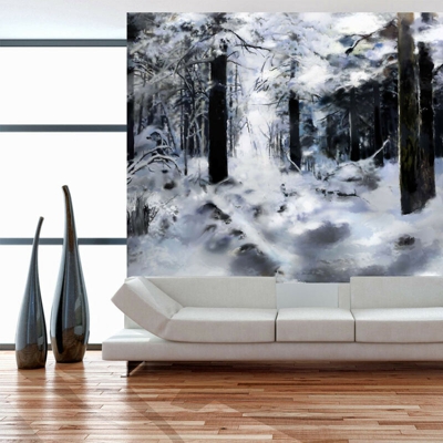 Fotomurale - Foresta invernale - 350x270